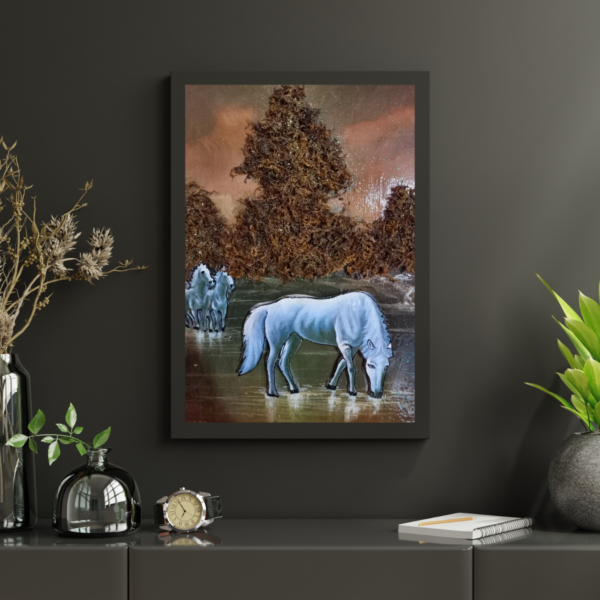 Sérénité Équine au Bord de la Rivière